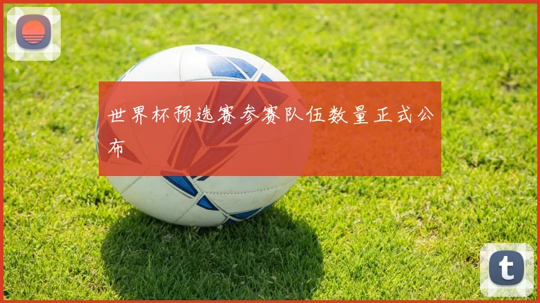 世界杯预选赛参赛队伍数量正式公布