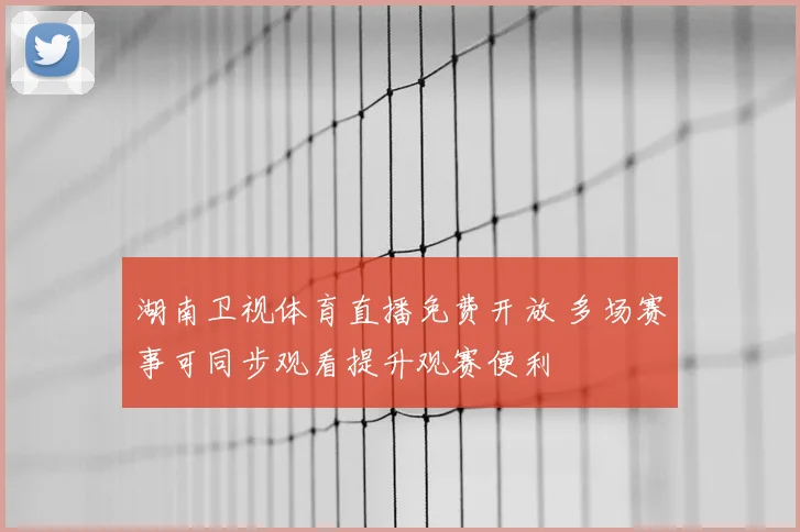 湖南卫视体育直播免费开放 多场赛事可同步观看提升观赛便利